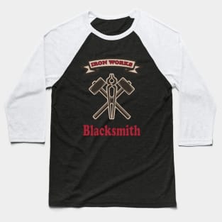 Retro Blacksmith MetalWork Tools Iron works Baseball T-Shirt